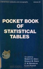 Pocket book of statistical tables   1977  PDF电子版封面  082476515X  compiled by Robert E. Odeh ... 
