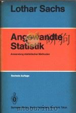 Angewandte Statistik Anwendung statistischer Methoden Sechste Auflage（1984 PDF版）