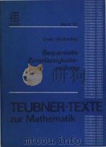 Sequentielle Zuverlassigkeitsrechnung   1983  PDF电子版封面     