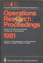 DGOR Papers of the 10th Annual Meeting Vortrage der 10.Jahrestagung（1982 PDF版）