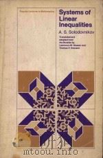 Systems of linear inequalities   1980  PDF电子版封面  0226767868  cA. S. Solodovnikov ; translat 