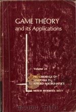 Game theory and its applications   1981  PDF电子版封面  0821800256   