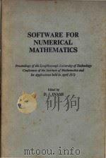 Software for numerical mathematics : proceedings of the Loughborough University of Technology Confer（1974 PDF版）
