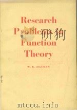 Research problems in function theory   1967  PDF电子版封面    W. K. Hayman 