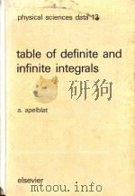 Table of definite and infinite integrals   1983  PDF电子版封面  0444421513  Alexander Apelblat 