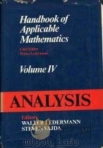 Handbook of applicable mathematics Volume IV Analysis（1982 PDF版）