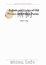 古法兰西民抒情歌与诗集     PDF电子版封面     