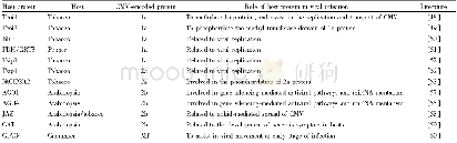 《Table 1 The main host proteins that have been proven to interact with CMV-encoded proteins》