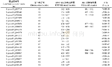 《表2 遵辣1号辣椒栽培种的RWP-RK转录因子基因信息列表Table 2 A list of RWP-RK transcription factors of C.Annuum var.Zunla-1