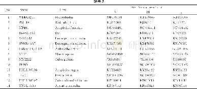 《表3 本研究中引用的序列背景信息Table 3 Orthobunyavirus strains used in the phylogenetic analysis》