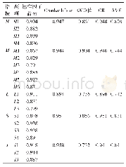 表2 量表信度和效度分析