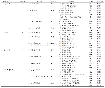 《表1 中国排球超级联赛运营风险评估指标权重计算结果》