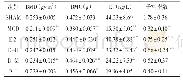 表2 各组大鼠BMD、BMC、E2含量以及子宫指数（±s,n=8)