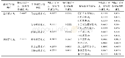 《表3 各评价指标的权重值Wi》