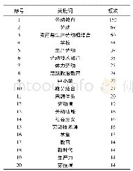 表3 我国劳动教育研究词频(前20)统计