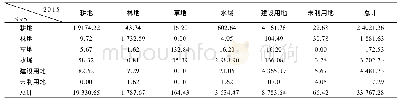 表4 扬子江城市群1995～2015年土地利用转移矩阵 (km2) Tab.4 Conversion matrix of land use change from 1995 to 2015 in Yangtze River City Gro