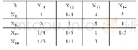 表5 二级指标层两两判断矩阵B-X1i