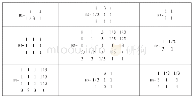 《表2 方案层相对于准则层的矩阵B1~B9》