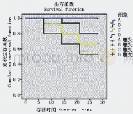图1 小鼠生存函数图：被动吸烟对小鼠草酸钙型肾结石模型影响的研究