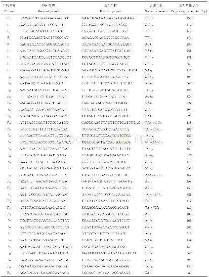 《表3 开发出的蕨麻40条引物基本信息Table 3 Basic information of 40developed primers for P.anserina》