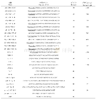 《表1 引物列表：鸡miR-17-92基因簇上游A/T富集区启动子活性鉴定与分析》