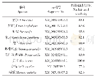 表4 荷斯坦奶牛与其他10个物种FGFR2基因序列相似性比对
