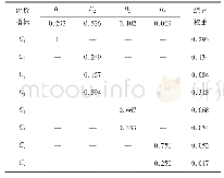 表1 层析分析法计算的指标权重排序表