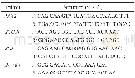 《表1 q PCR引物序列Tab 1 Primer sequence for q PCR》