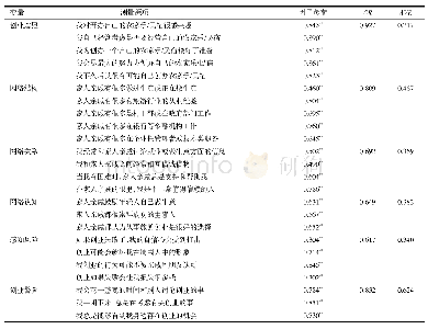 《表1 验证性因子分析结果》