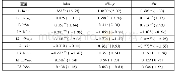 表2 向量自回归的参数估计结果