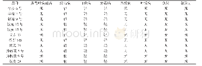 《表4 不同小麦品种田间抗逆性表现》