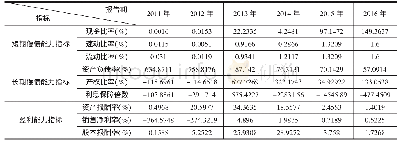 《表2 山东金泰2011年-2016年主要指标对比表》