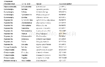 《Table S2.Data of heteropteran species downloaded from GenBank used in assembling sequences.》