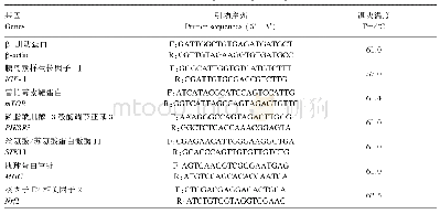 《表3 荧光定量引物序列》