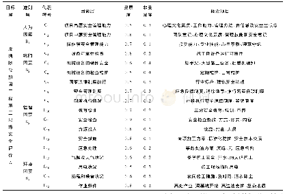 表1 施工安全模糊综合评价体系