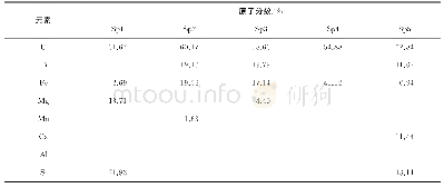 《表2 钛精矿原料微区的EDS分析结果 (结合图3)》