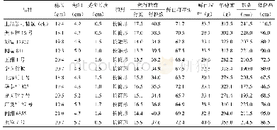 表3 参试品种主要经济性状比较