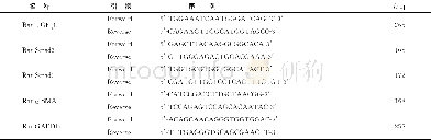 《表1 引物序列表Tab 1 Primer sequence table》
