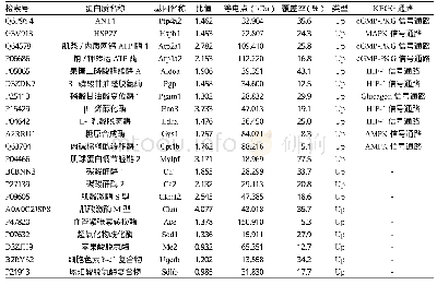 《表1 差异蛋白的基本信息》