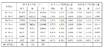 《表2 2010年、2015年全国城乡老年人口分年龄组状况》