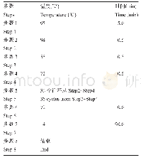 《表4 DNA PCR扩增程序》