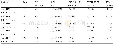 表2 呼和浩特地区木酚素含量关联区域基因信息统计