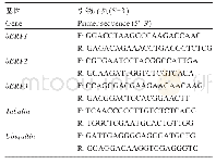 表1 RT-PCR分析所用引物序列