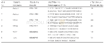 《表4 q RT-PCR引物信息》