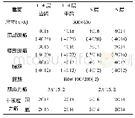 表1 煤层划分表：带有摇摆架的预应力自复位装配式混凝土框架动力弹塑性分析