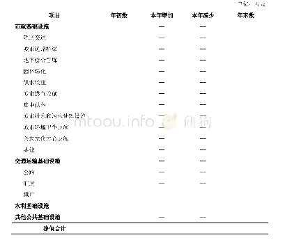 附表9-3公共基础设施明细表（净值）