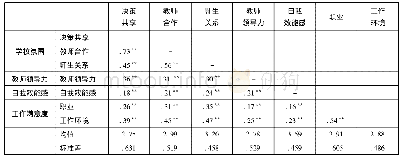 表1 乡村教师感知的学校氛围、教师领导力、教师自我效能感和工作满意度的描述统计