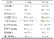 《表1 两组一般资料的比较》