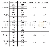 《表1 研究构念的信度分析》