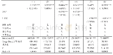 《表3 两阶段最小二乘法（2SLS）检验与估计》